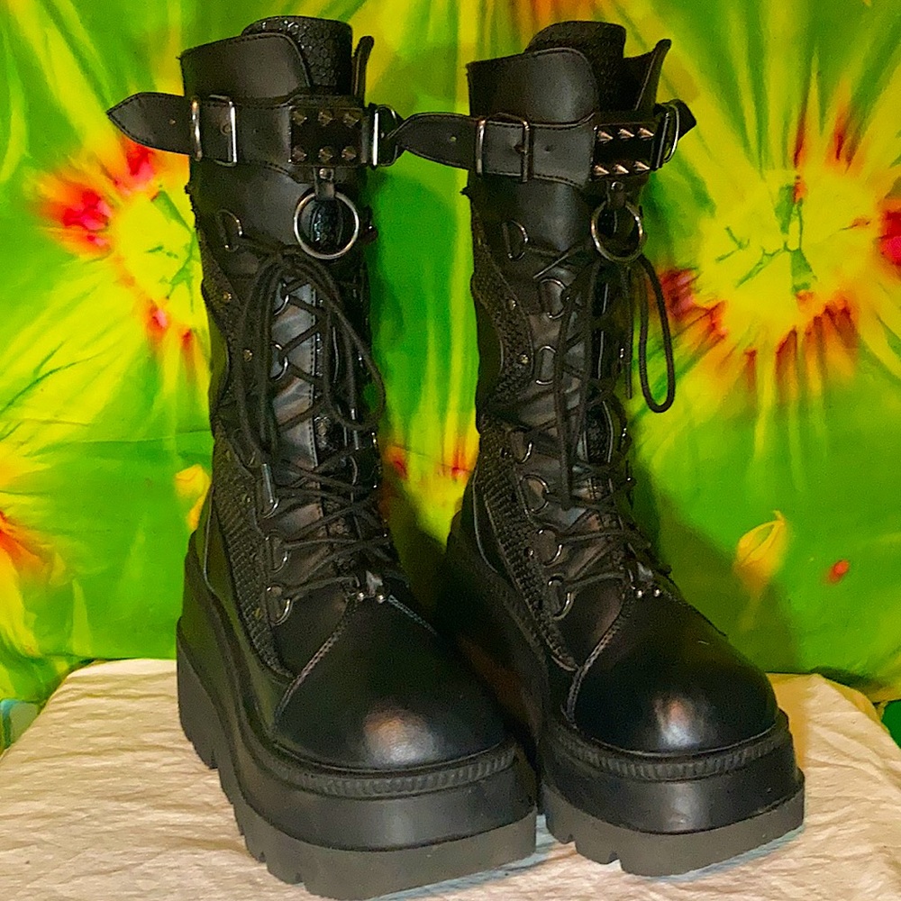 Black Demonia high rise Shaker Boots